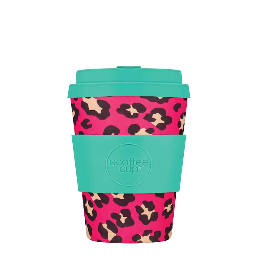 Cana de voiaj - Verity Pink-Mist, Bambus, 350 ml, Roz/Turcoaz