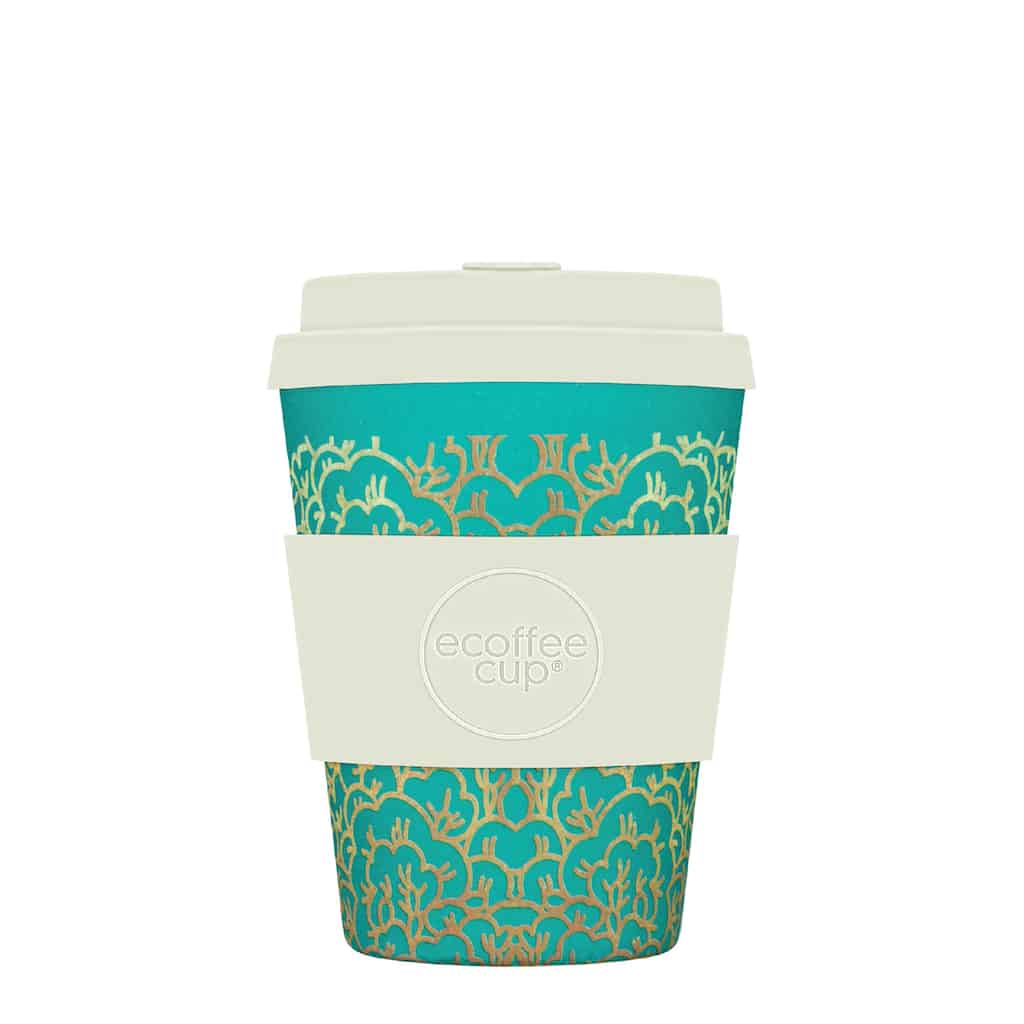 Cana de voiaj - Ile. Saint Louis, Bambus, 350 ml, Turcoaz / Auriu