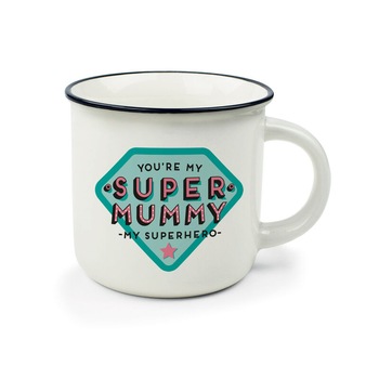 Cana - Take a break - Super Mummy, Portelan, 350 ml, Multicolor Cana - Take a break - Super Mummy, Portelan, 350 ml, Multicolor