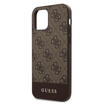 Husa de protectie, Guess 4G Stripe, iPhone 12/12 Pro, Maro Husa de protectie, Guess 4G Stripe, iPhone 12/12 Pro, Maro