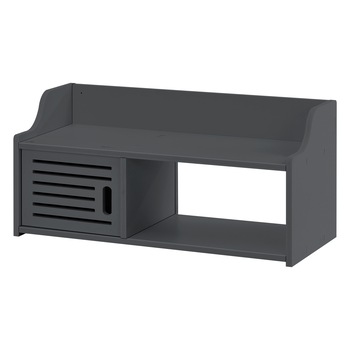 Dulap baie Norberg DG, en.casa, 28 x 62 x 25 cm, WPC, gri inchis, cu 1 usa si 2 rafturi, montabil pe perete Dulap baie Norberg DG, en.casa, 28 x 62 x 25 cm, WPC, gri inchis, cu 1 usa si 2 rafturi, montabil pe perete