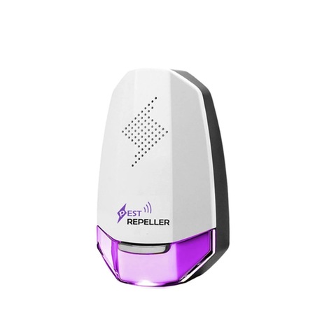 Aparat cu ultrasunete Pest Repeller JMK.Smart anti-rozatoare, insecte, lilieci, paianjeni, pureci, Alb/Mov