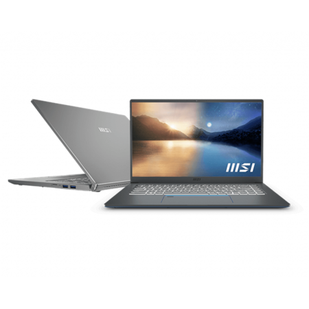MSI Prestige 15 A11SB 9S7-16S612-443 15,6" FullHD laptop, Intel Core i7-1185G7, 16GB, 512GB SSD, GeForce MX 450 2GB, FreeDOS, Magyar billentyűzet, Ezüst