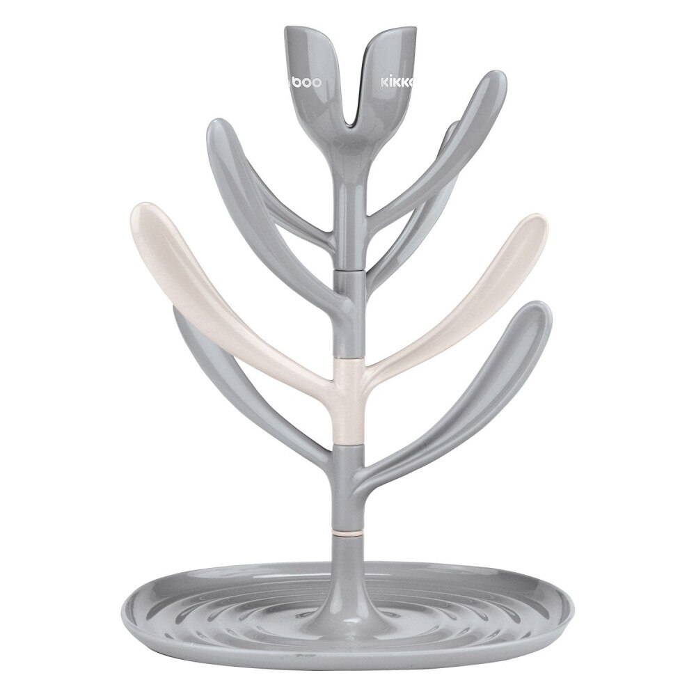 Suport pentru uscat biberoane KikkaBoo Tulip Grey