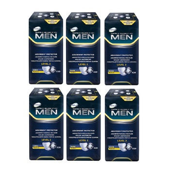 Set 6 x Absorbante pentru incontinenta Tena Men, Level 2, 20 buc (120 buc) Set 6 x Absorbante pentru incontinenta Tena Men, Level 2, 20 buc (120 buc)