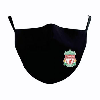 Set 2 Masti de Protectie din Bumbac 100%, Personalizate prin Broderie cu Liverpool, Reutilizabile, 2 straturi, Magic Mirror Fashion®, Negru Set 2 Masti de Protectie din Bumbac 100%, Personalizate prin Broderie cu Liverpool, Reutilizabile, 2 straturi, Magic Mirror Fashion®, Negru