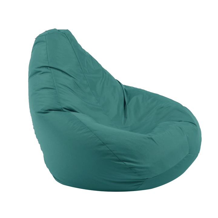 Пуф Pufrelax, круша, 220л., Nirvana Hobbit - Teteron Aqua, Подходящ за открито, Перящ се калъф, Пълнеж от Полистиролни перли