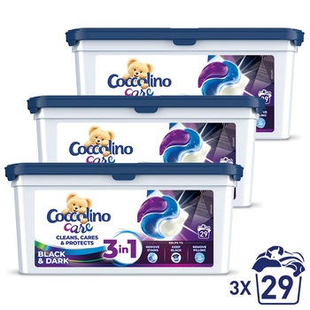 Capsule de spalat Coccolino Care Black, 3x29 buc