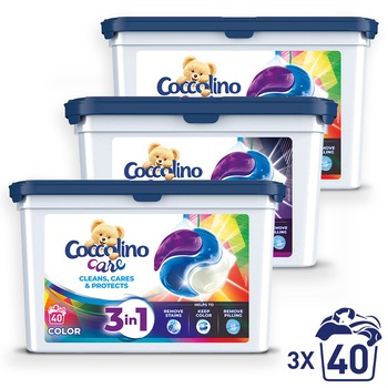 Capsule de spalat Coccolino Care Color, 3x40 buc