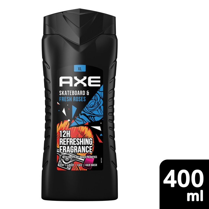 Gel de dus Axe Skateboard&Roses, 400 ml