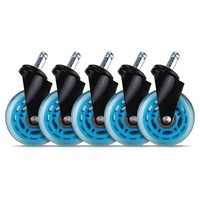set 5 roti de silicon pentru scaune de gaming  birou l33t universal 3quot albastru imagen 40_0_
0