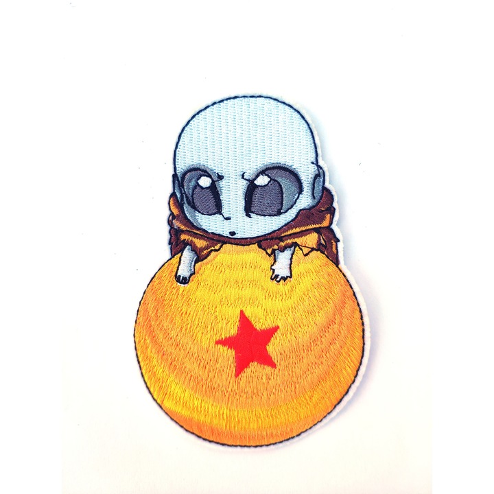 Petic textil / patch brodat extraterestru 11x7.2 cm