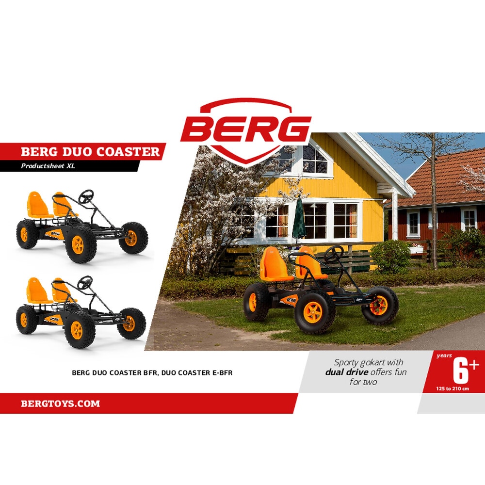 BERG Gokart Duo Coaster BFR orange 