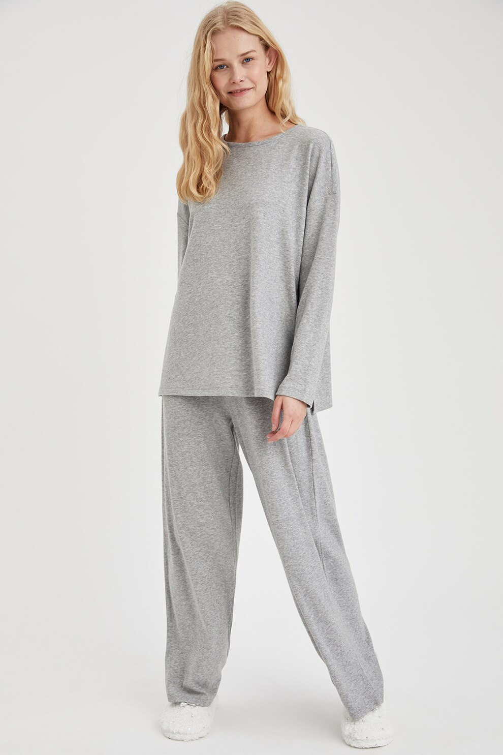 DeFacto, Pantaloni de pijama, Gri melange