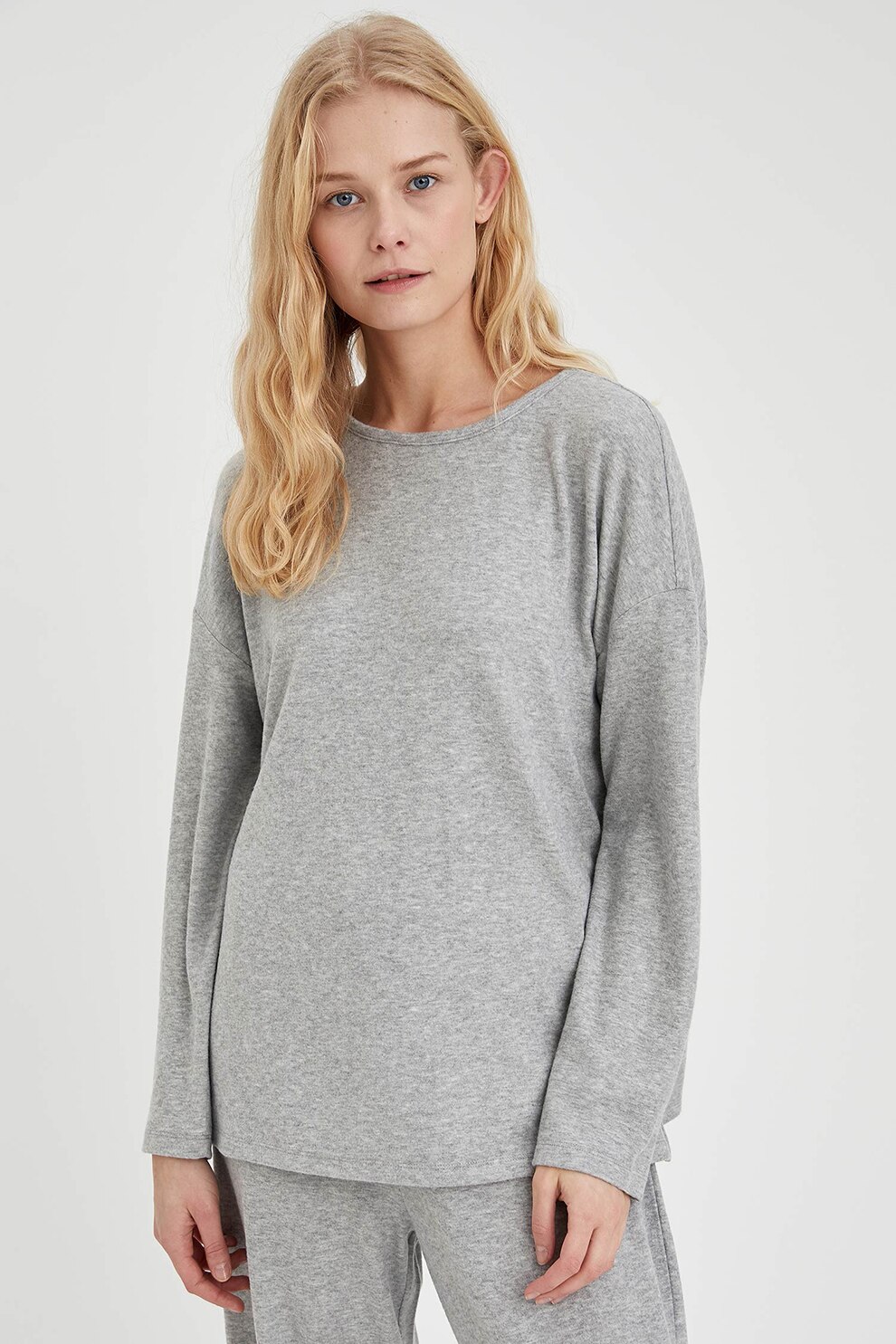 DeFacto, Bluza de pijama, Gri melange