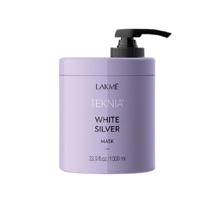 Lakmé Teknia White Silver Mask masca de neutralizare pentru par blond platinat si grizonat 1000 ml