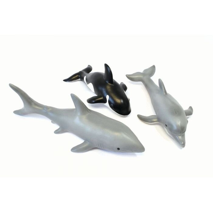 Set de 3 animale marine din cauciuc moale ecologic dimensiune medie 25cm