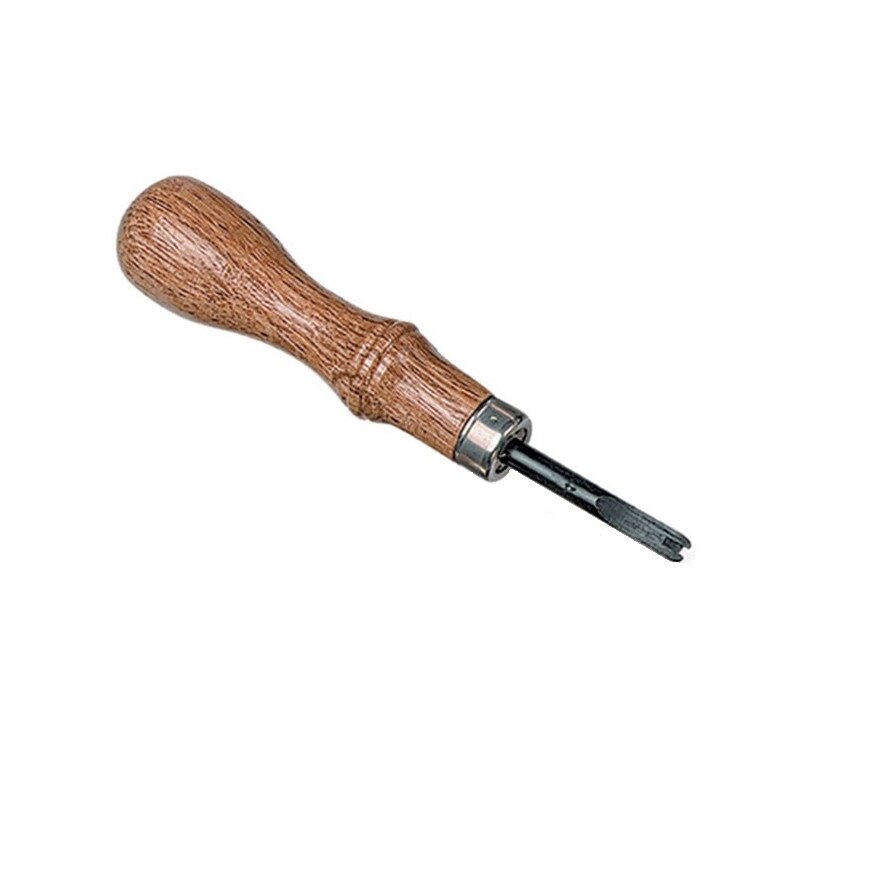 Tesitor/Razuitor Eco pentru margini pielarie 2 mm, maner lemn fag