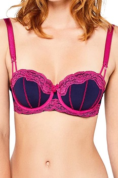 Sutien dama Iris&Lilly London, albastru/roz, marimea 70E Sutien dama Iris&Lilly London, albastru/roz, marimea 70E