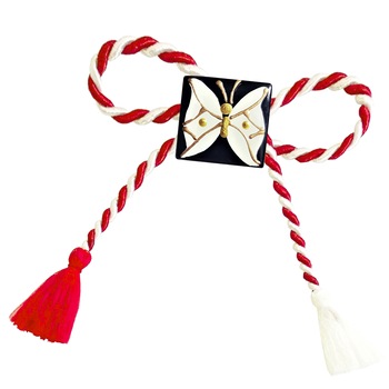 Martisor brosa, handmade, pictat pe sticla, Regalo - Fluture alb, 2,2 cm Martisor brosa, handmade, pictat pe sticla, Regalo - Fluture alb, 2,2 cm