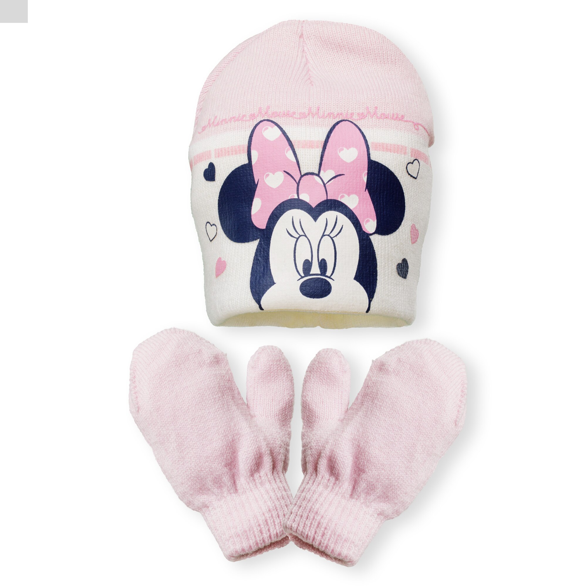 Caciula manusi minnie, Alb/Roz