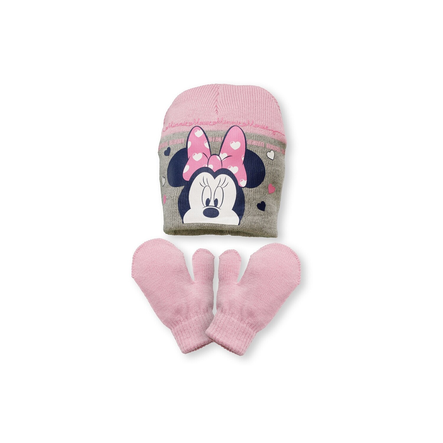 Caciula manusi minnie, Roz/Gri