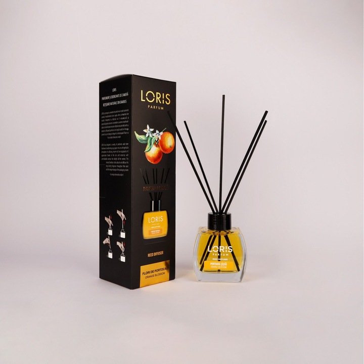 Odorizant camera, Reed Diffuser, Loris, Flori de Portocal,120 ml