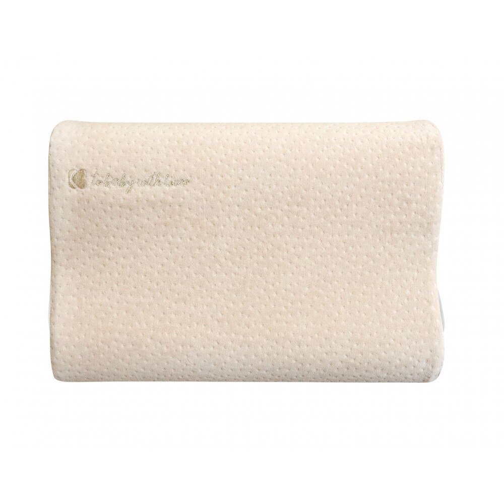 Perna cu spuma de memorie si ventilatie 34x25 cm KikkaBoo Beige Velvet