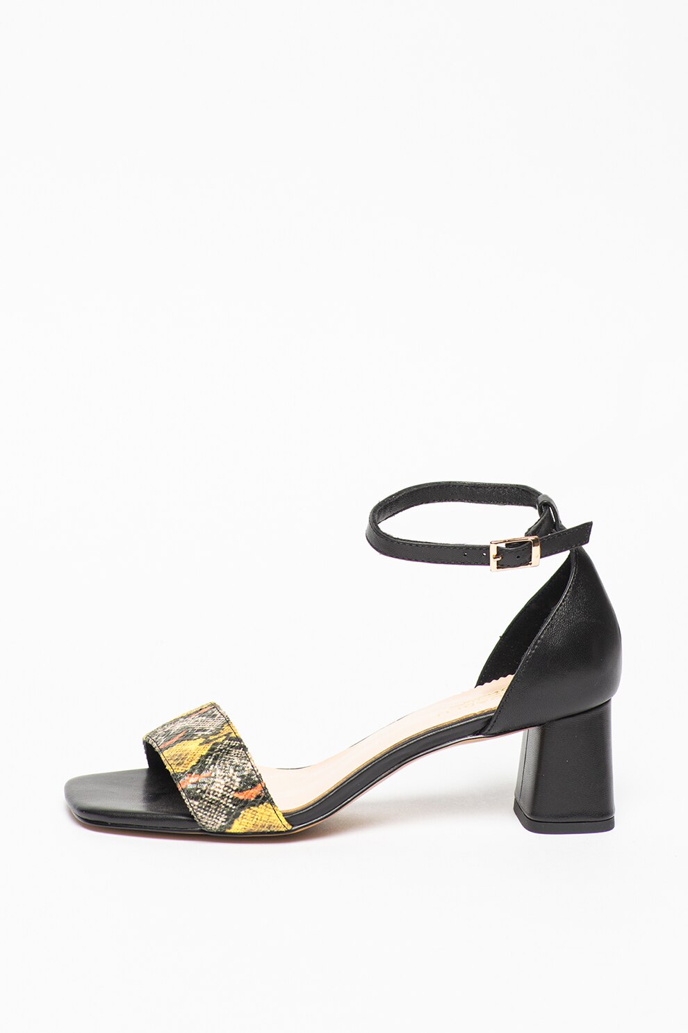 Tosca Blu, Sandale cu bareta pe glezna si garnituri cu aspect de piele de sarpe Larimar