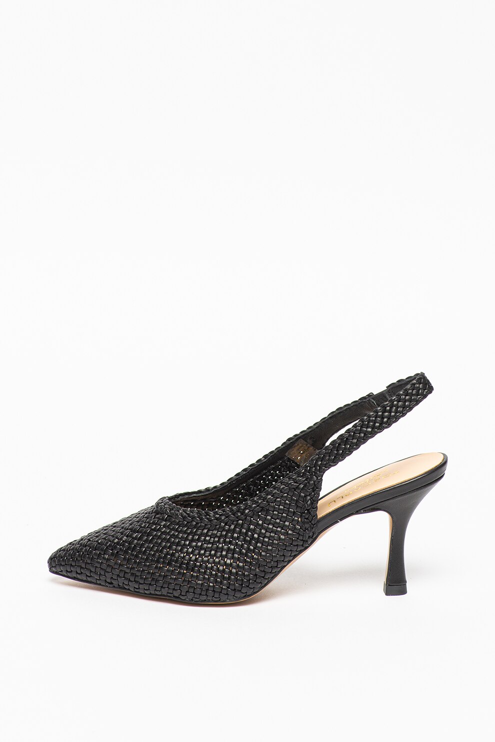 Tosca Blu, Pantofi slingback din piele cu aspect impletit Giada