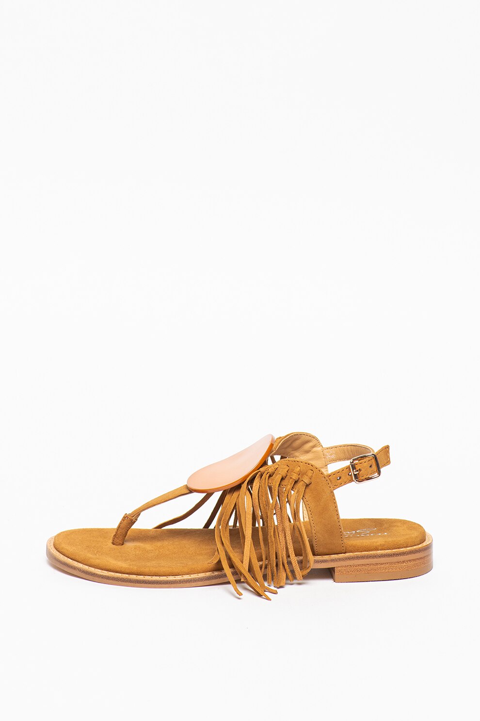 Tosca Blu, Sandale din piele intoarsa cu bareta separatoare Zaffiro