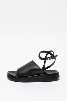 Tosca Blu, Sandale de piele cu bareta pe glezna Topaz, Negru, 40 Tosca Blu, Sandale de piele cu bareta pe glezna Topaz, Negru, 40