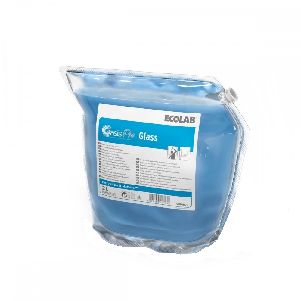 Detergent pentru curatarea suprafetelor din sticla, Oasis Pro Glass, 2 litri