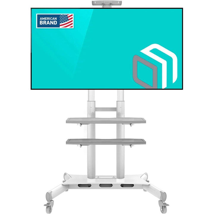 ONKRON TV állvány, TS1881, 55"-80", VESA 200x300-800x500 mm, fehér