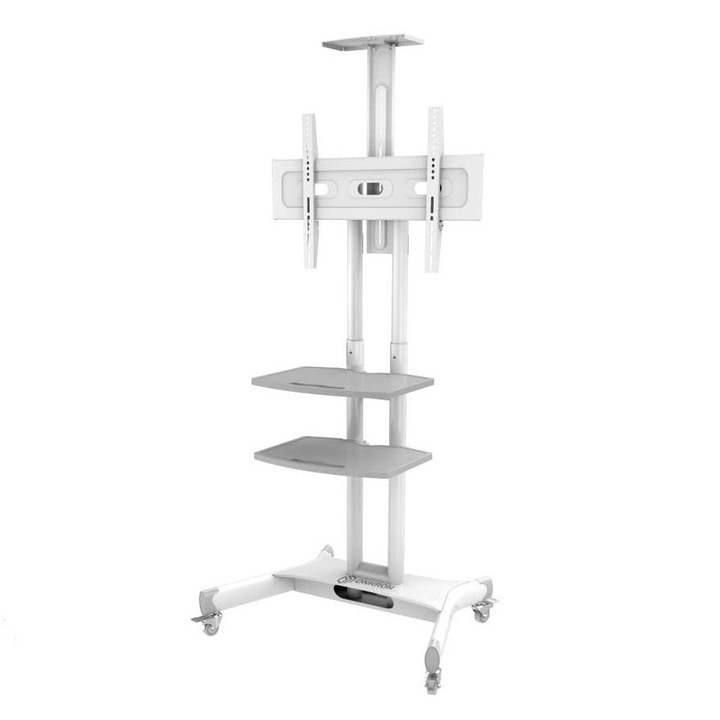 Suport TV mobil, TS1552, 32 "- 65", VESA 100x100 - 600x400, Otel, Alb