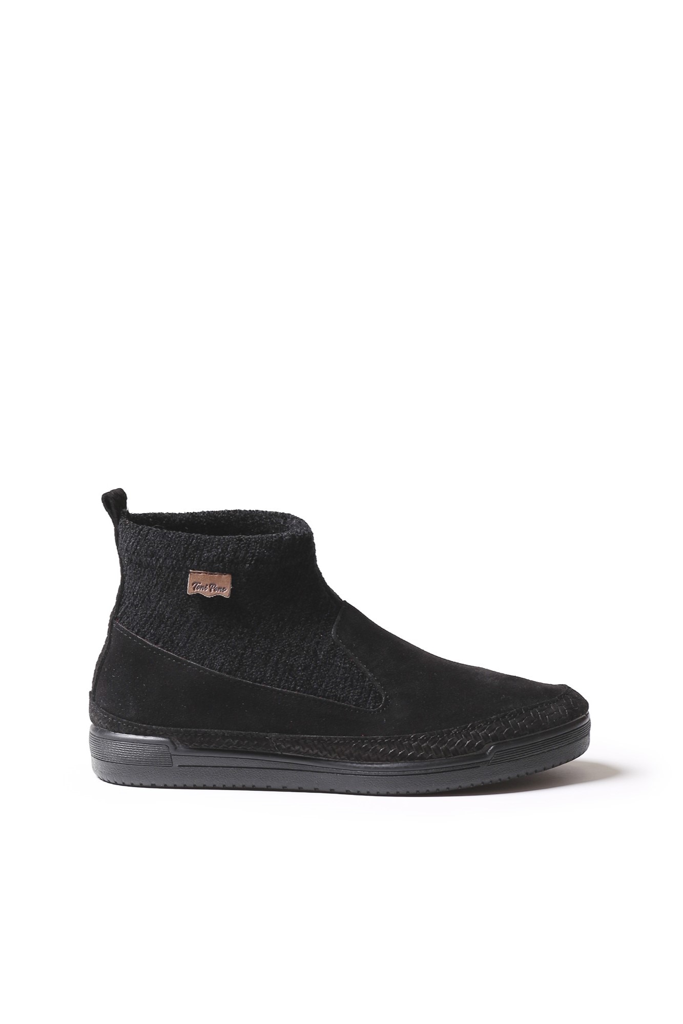 Ghete Toni Pons, Model GIGI-ST, Piele intoarsa / Textil, Negru