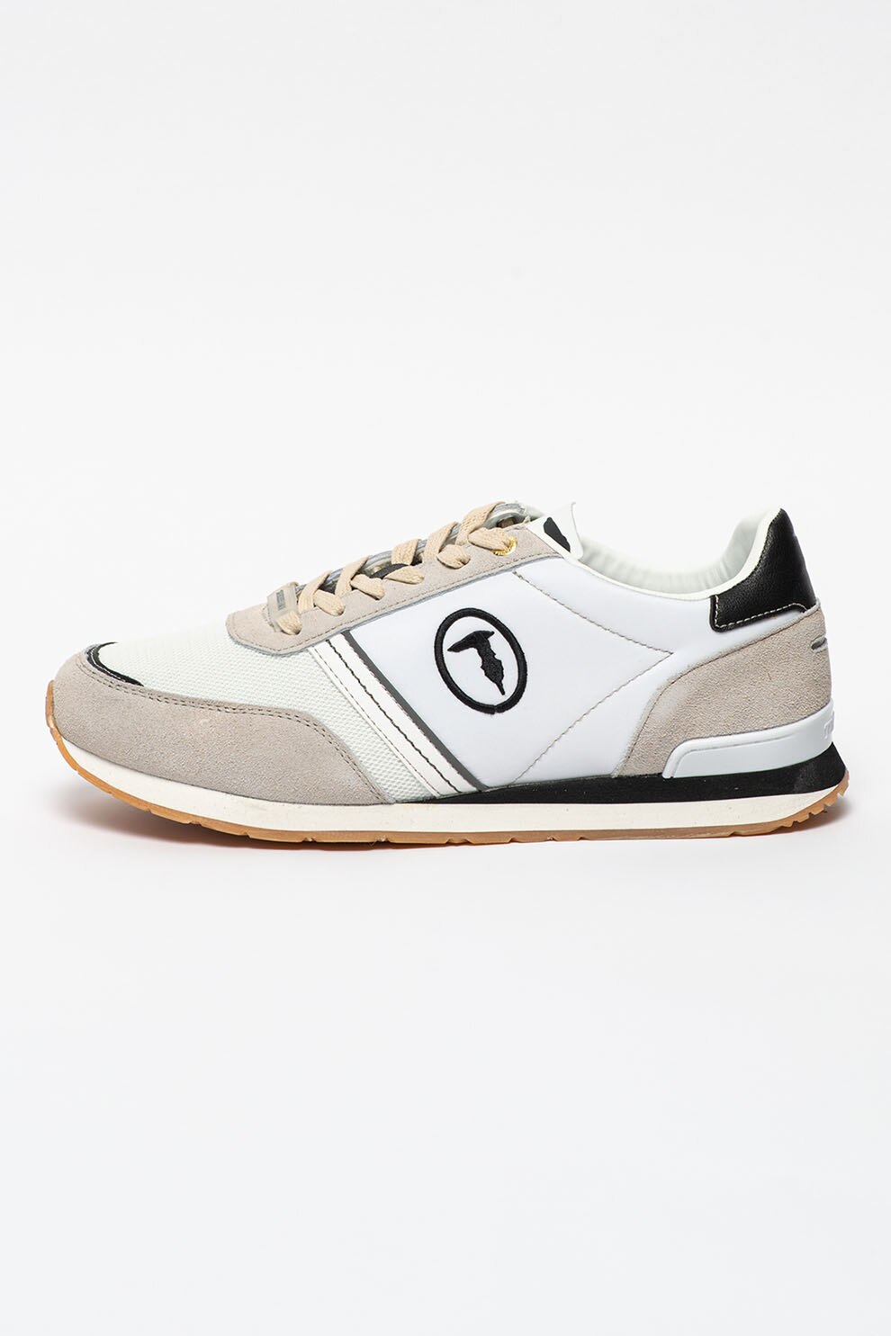 Trussardi, Pantofi sport cu model colorblock si garnituri de piele intoarsa Freddy