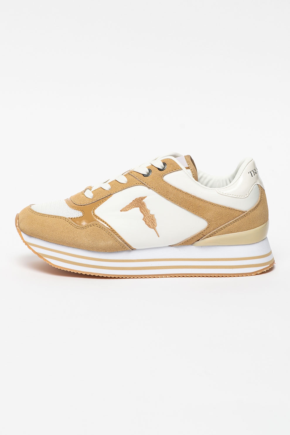 Trussardi, Pantofi sport cu insertii de piele Celtik Mix