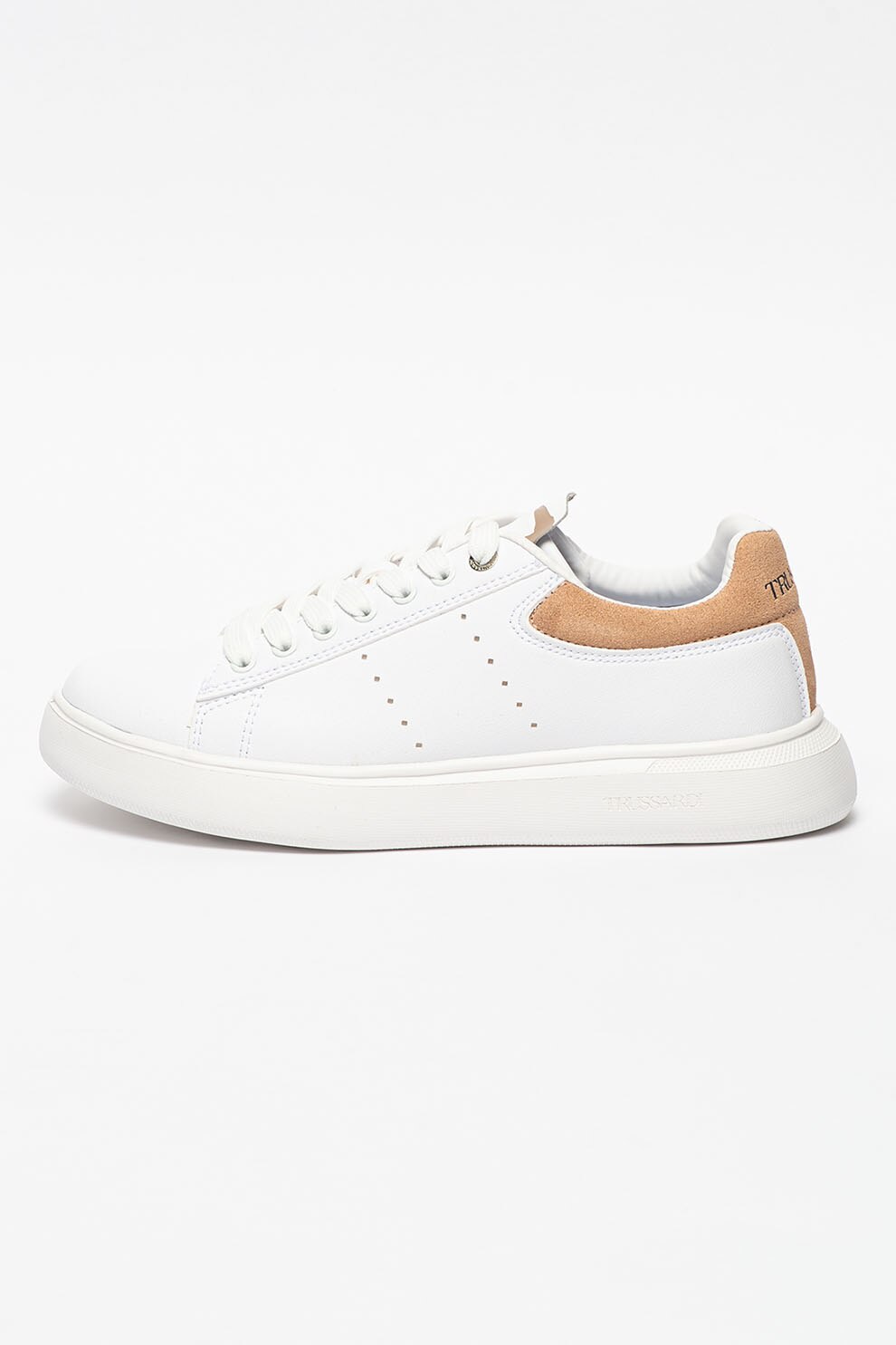 Trussardi, Pantofi sport cu insertii de piele Yrias Mix