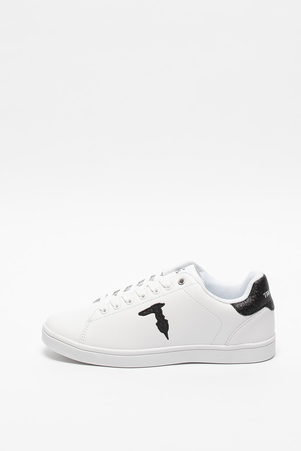 Trussardi, Pantofi sport de piele cu insertii de piele ecologica