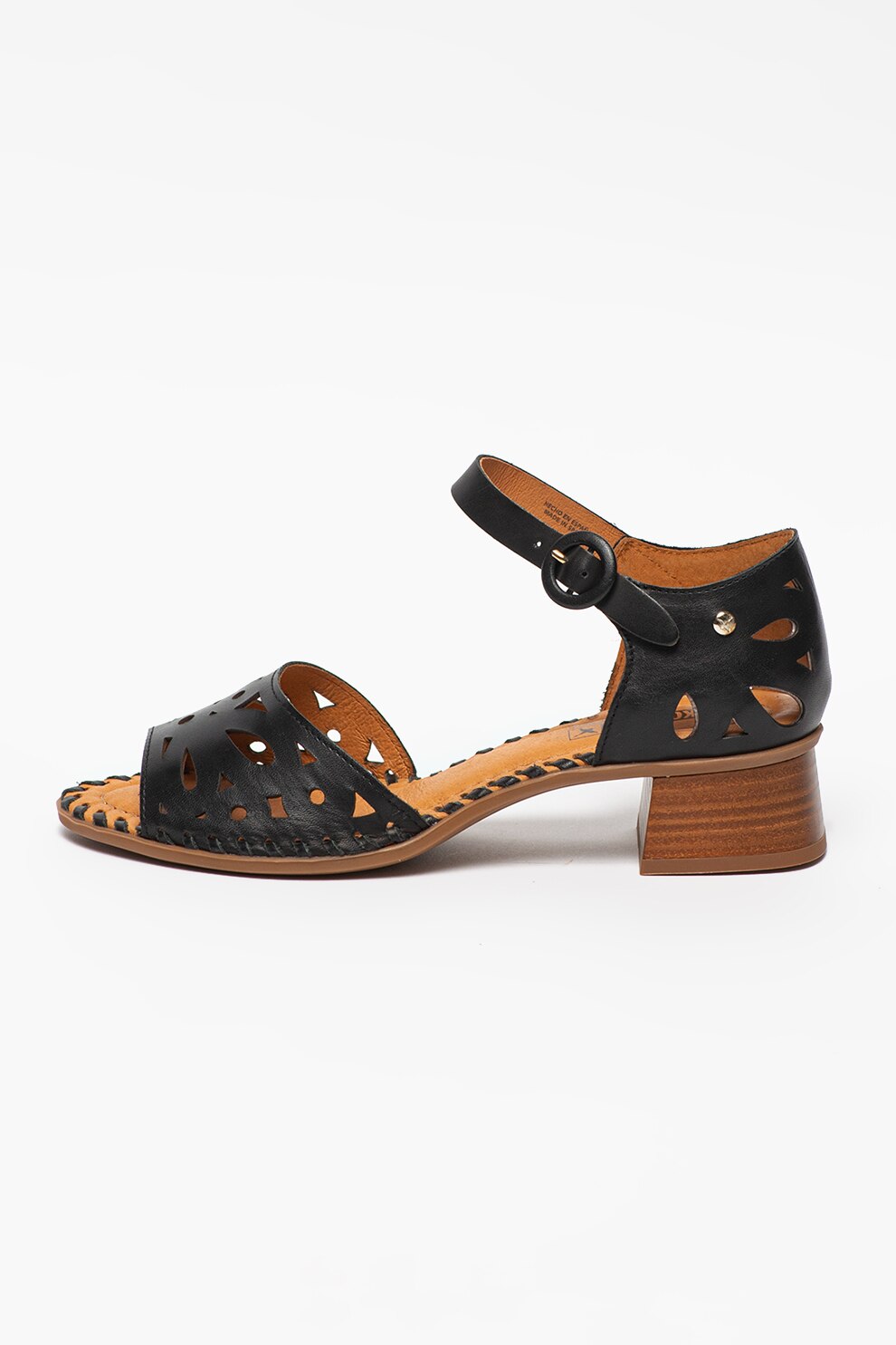 Pikolinos, Sandale de piele cu decupaje si toc masiv Melilla