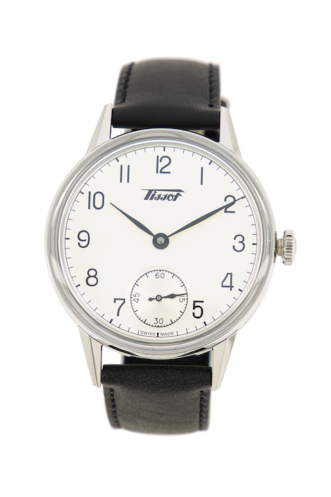 Tissot, Механичен часовник с кожена каишка, Черен / Сребрист