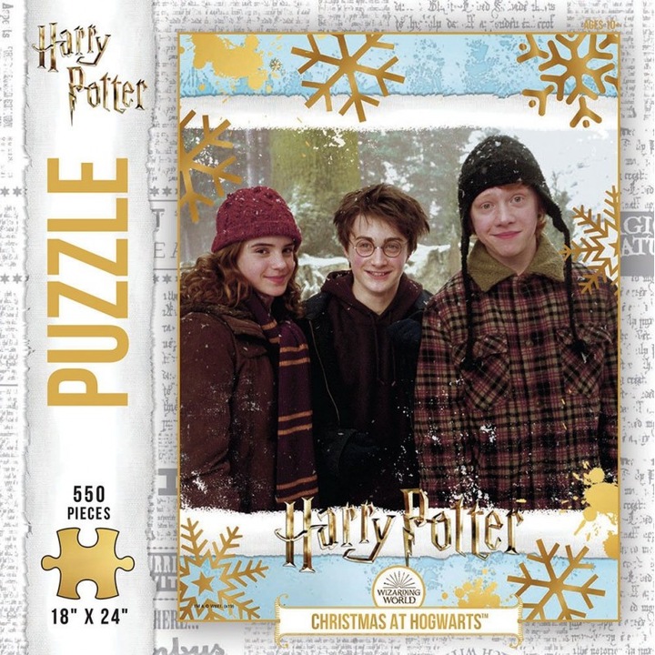 Пъзел Хари Потър Коледа в Хогуортс, 550 части, 46x61см, черен