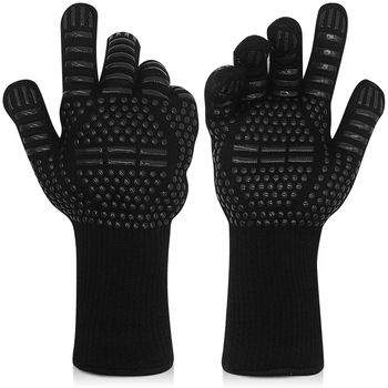 Manusi termorezistente pentru gratar, ASKSA, protectia termica, 2 ps, negru Manusi termorezistente pentru gratar, ASKSA, protectia termica, 2 ps, negru