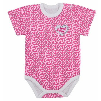 Body cu maneca scurta pentru fete Koala Cool Dog 05-229R, Roz, 74 cm Body cu maneca scurta pentru fete Koala Cool Dog 05-229R, Roz, 74 cm