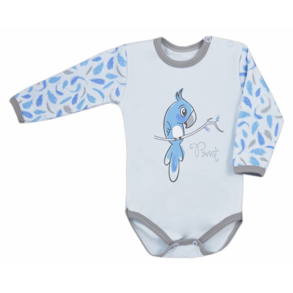Body cu maneca lunga pentru baieti Koala Papuga 3679-AL, Albastru