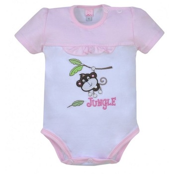 Body cu maneca scurta pentru fete Koala Jungle 04-093R, Roz Body cu maneca scurta pentru fete Koala Jungle 04-093R, Roz