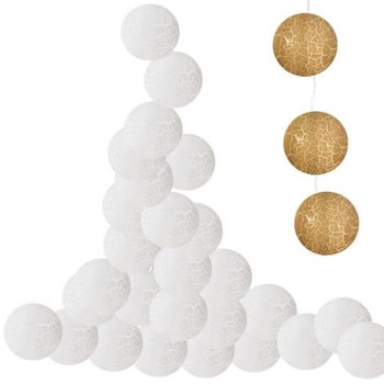 Ghirlanda luminoasa cu 10 globuri textile cu led Springos, alb Ghirlanda luminoasa cu 10 globuri textile cu led Springos, alb
