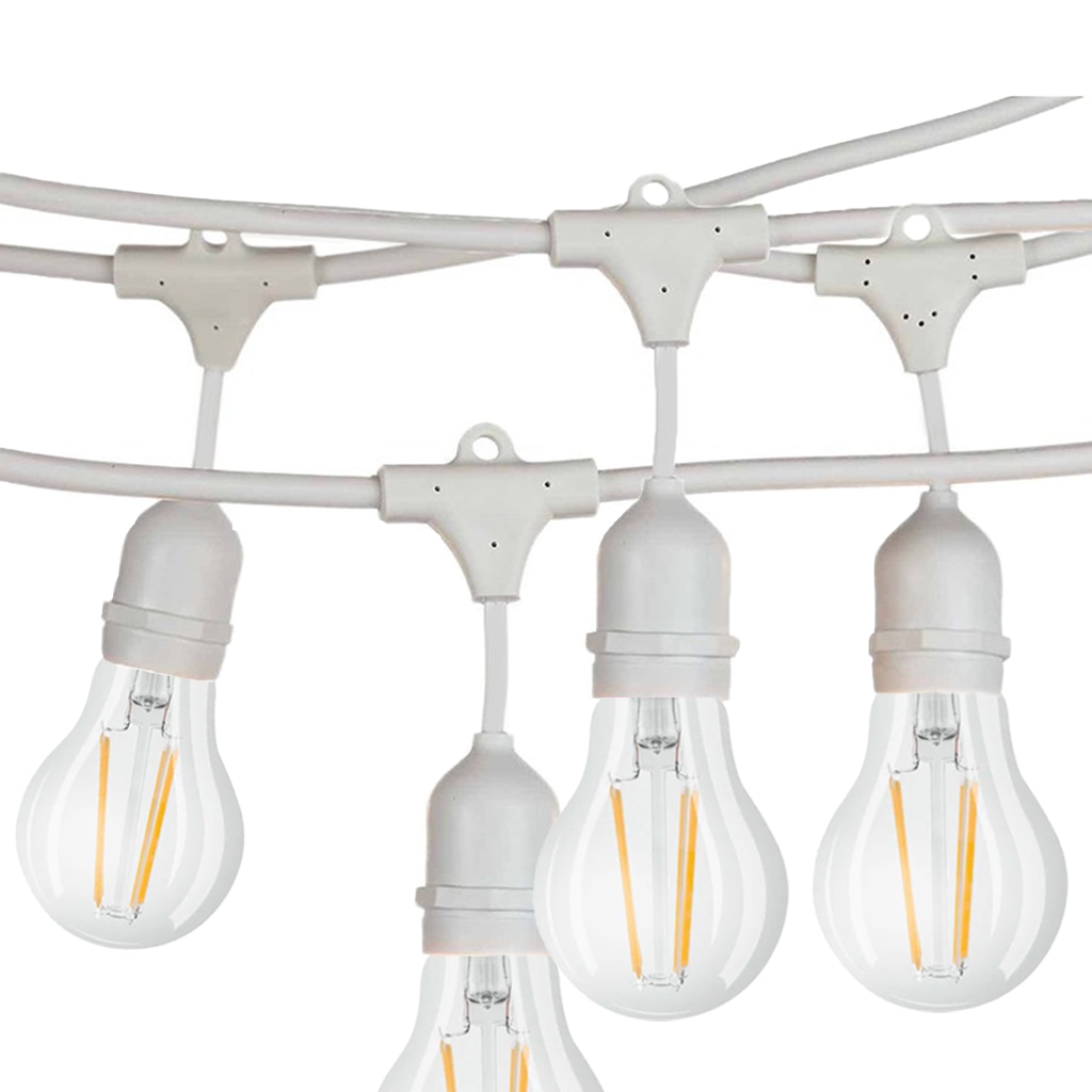 Ghirlanda luminoasa cu Pendul 15 m. cu 15 becuri A60 6.5W LED E27 interconectabila cablu Alb