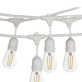 Ghirlanda luminoasa cu Pendul 15 m. cu 15 becuri S14 LED E27 interconectabila cablu Alb Ghirlanda luminoasa cu Pendul 15 m. cu 15 becuri S14 LED E27 interconectabila cablu Alb